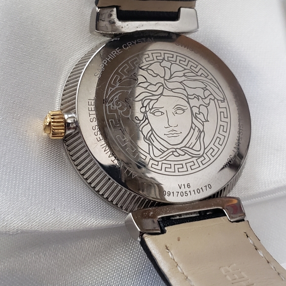 Versace Accessories Versace Daphnis Stainless Steel Gold Black